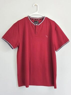 Stone Falcon Men's Polo Shirt in Red Size XL Like New